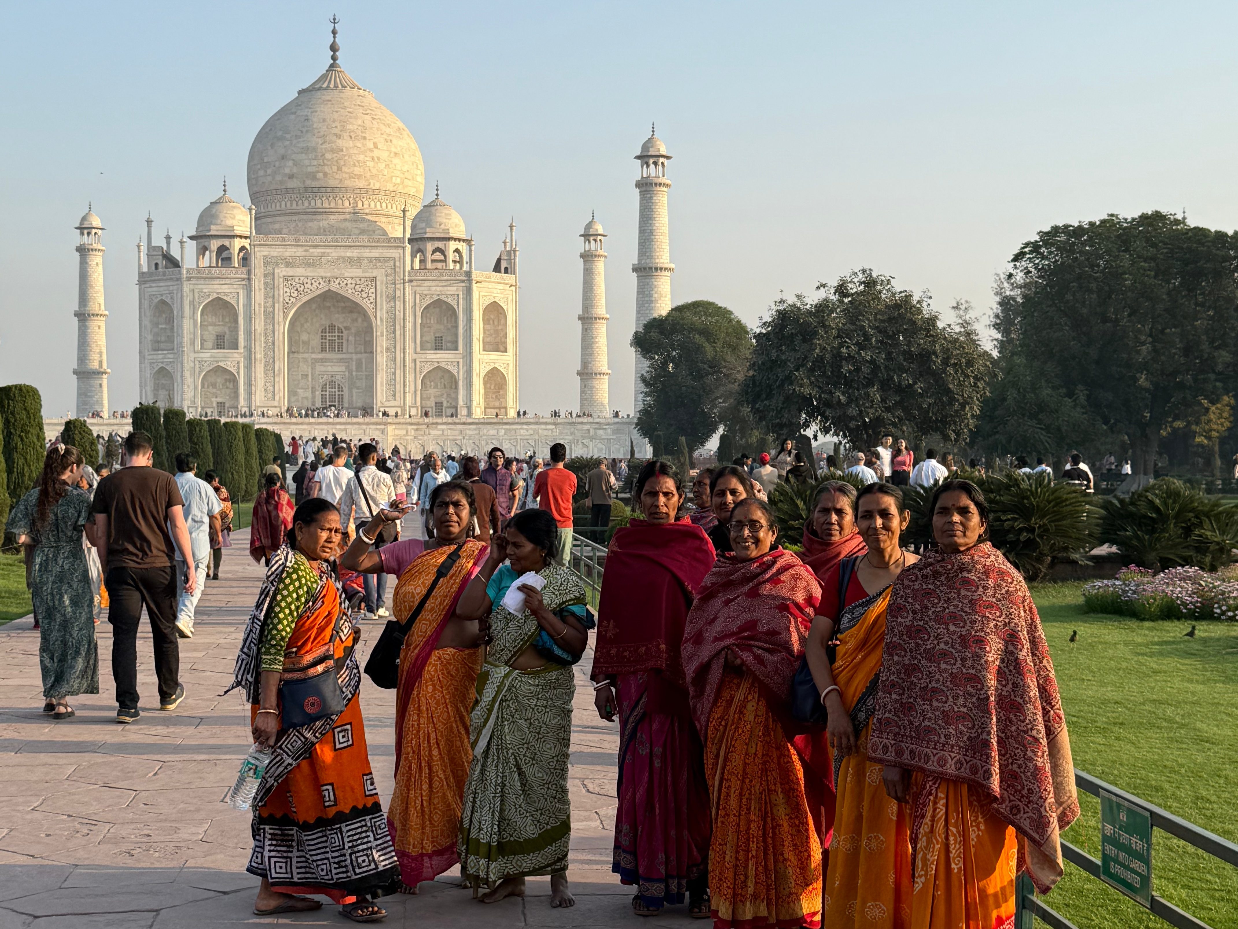 The Taj Mahal at sunrise